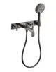 AXOR-HG-AXOR-Citterio-3-Loch-Wannenarmatur-Unterputz-fuer-Wandmontage-mit-Kreuzgriffen-und-Platte-Polished-Black-Chrome-39441330 gallery number 1